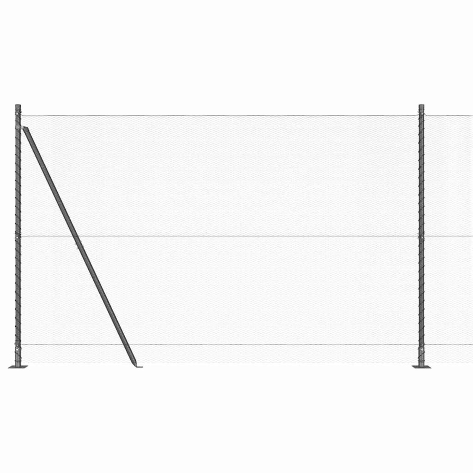 VidaXL Stup za ogradu Siva 10 x 1 5 m (13 mm mreža) Čelik i PVC Slike