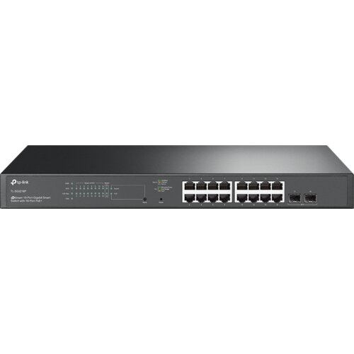 Tp-link SG2218P Omada 18-Port Gigabit Smart Switch with 16-Port PoE+, 16&amp;times; Gigabit 802.3af/at PoE+ ports and 2&amp;times; Gigabit SFP Slots, 150 W total PoE budget, Centralized cloud management via the Slike