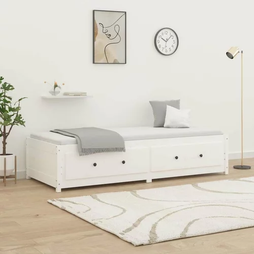  Dnevna postelja bela 90x190 cm 3FT trdna borovina, (20725500)