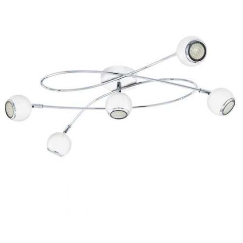 Eglo Locanda stropna/5, led, gu10, 5x3w, 5x240lm, krom/bijela Slike