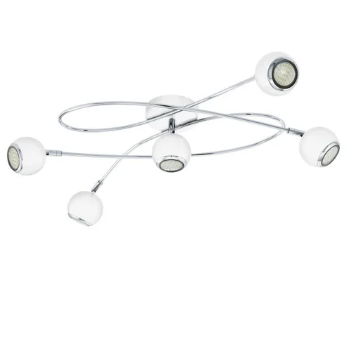 Eglo Locanda stropna/5, led, gu10, 5x3w, 5x240lm, krom/bijela