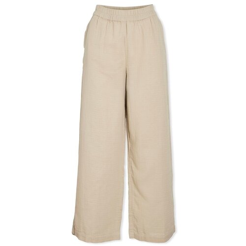 Vila Hlače Lania Wide Trousers - Feather Grey Bež Cene