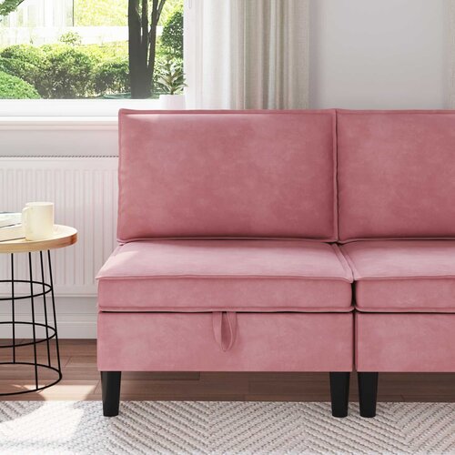 SOFA s pohranom Ružičasta Baršun Cene