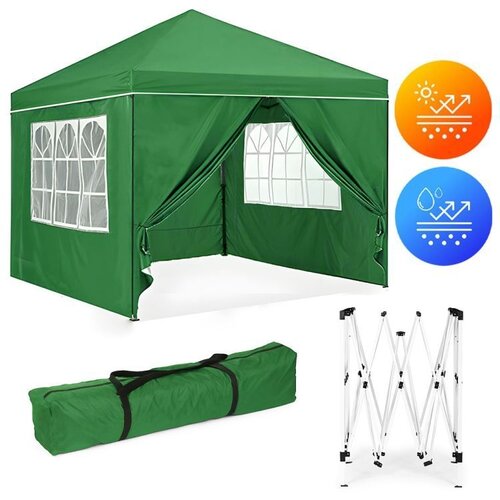Multi Garden Ba&scaron;tenski &scaron;ator/paviljon 3&times;3 m, automatski rasklopiv, sa 4 bočne stranice zeleni &ndash; Cene