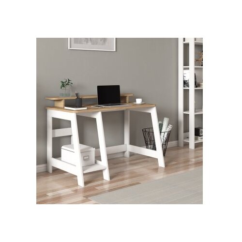 Hanah home Radni sto Country, 120x73x60 cm, Hrast-bijeli Slike