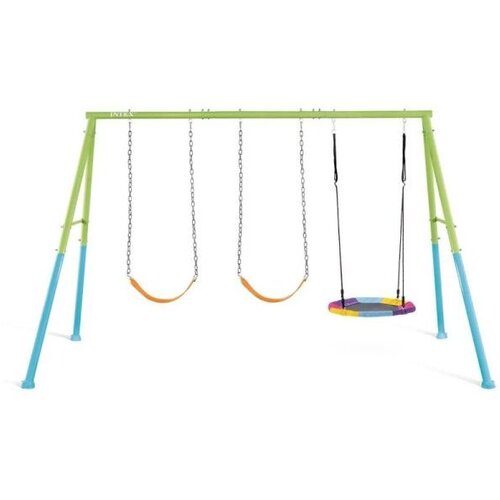 Intex Zeleno-plava ljuljaška sa dva sedišta i ljuljaškom u obliku gnezda set Cene