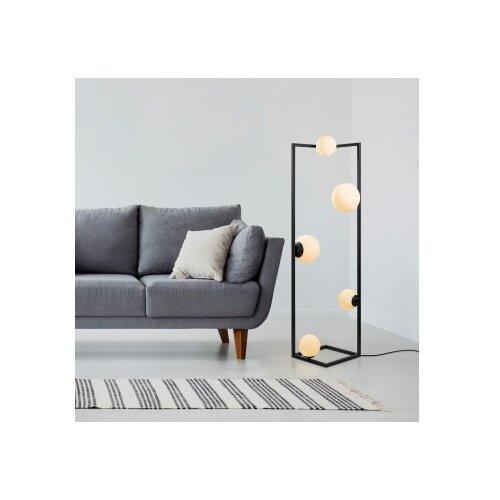 Opviq Podna Lampa Corner 13775, 35 x 35 x 157 cm, 5 S (2xE27 i 3xE14), 250 cm Kabel, Crna Slike