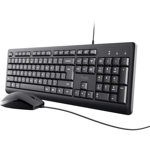 Trust Primo SRB žičana tastatura + mi&scaron;, Crna Cene