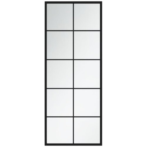  Zidna ogledala 2 kom crna 100 x 40 cm metalna Slike