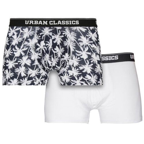 Urban Classics Men Boxer Shorts Double Pack Palm Aop+white Slike
