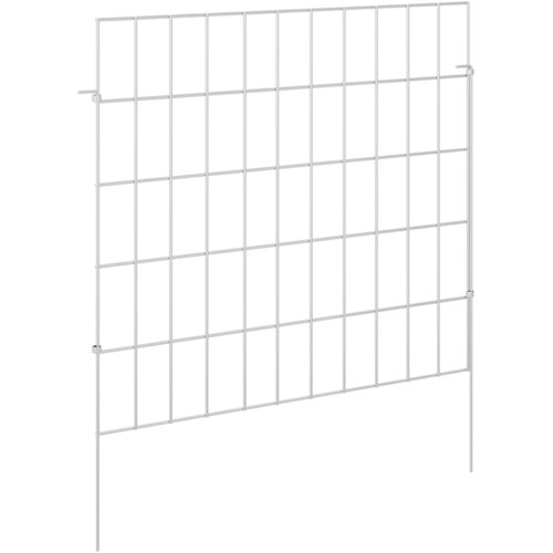 vidaXL Ograda za vrt s kolčićima 48 kom. 55 x 50 cm Pocinčani čelik - 55 x 50 cm 48 Cene