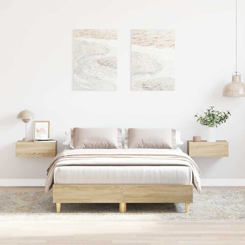 VidaXL Okvir kreveta bez madraca sonoma hrast 120x200 cm Slike