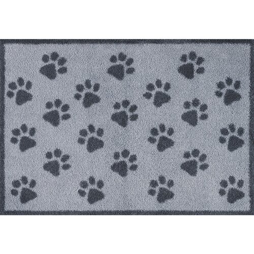 wash+dry PREDPRAŽNIK Paws Grey 60/85 cm potiskano siva Cene