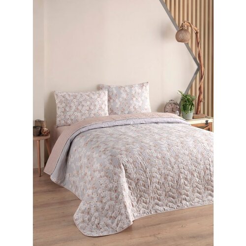  piti yaprak - rose dusty rose king quilted bedspread set (fr) Cene