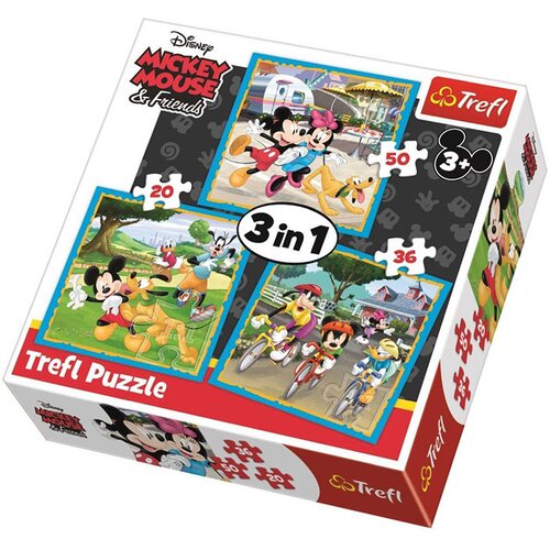 Trefl Puzzle 3u1 Mickey Mouse 34846 - 20/ 50/ 36 delova Cene