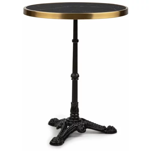 Blumfeldt Patras Lux, bistro miza s podnožjem na treh nogah, marmornata miza, Ø: 57,5 cm, višina: 72 cm