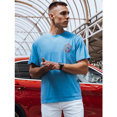 DStreet Men's T-shirt with print, light blue