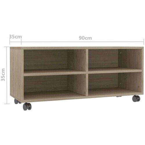  ormarić s kotačima boja hrasta sonome 90x35x35 cm od iverice Slike