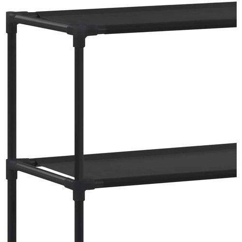 VidaXL Stalak za pohranu na 2 razine crni 69 x 28 x 143 cm željezni Slike