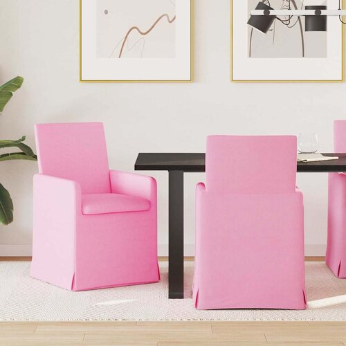  Trpezarijske stolice 2 pcs Ružičasta 57 x 67 x 95 cm tkanina Cijene