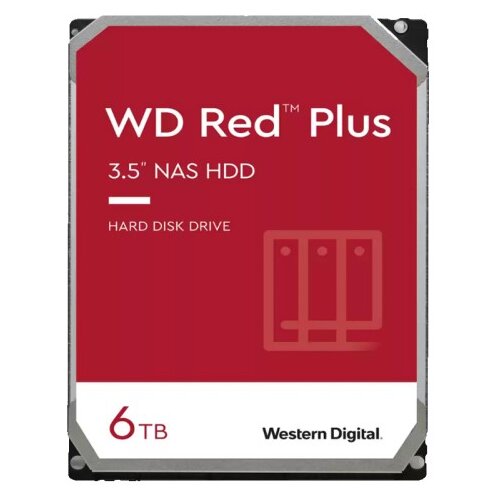 Western Digital Red Plus 6TB 3,5" SATA3 256MB WD60EFPX NAS trdi disk Cene