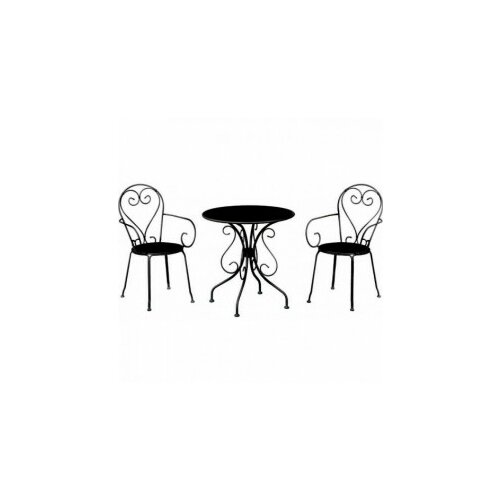 baštenski set MOKA crni sto i 2 stolice Slike