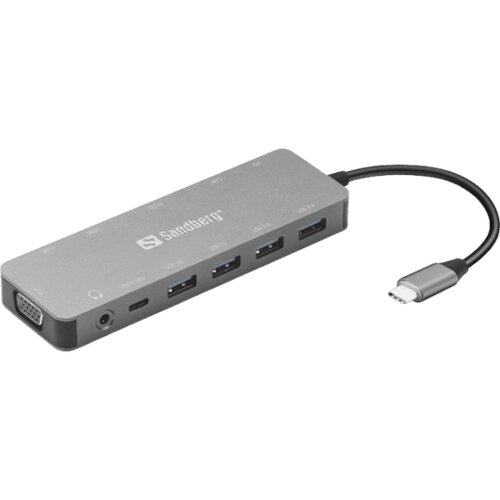 Docking station Sandberg 13in1 USB-C - 2xHDMI/VGA/LAN/3xUSB 3.0/USB C 136-45 Cene