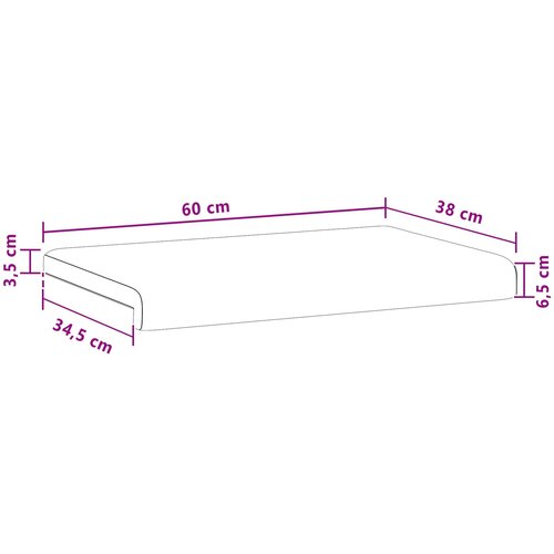  Jastučić za klupu Tkanina Sivosmeđa Dubina 35 cm Slike