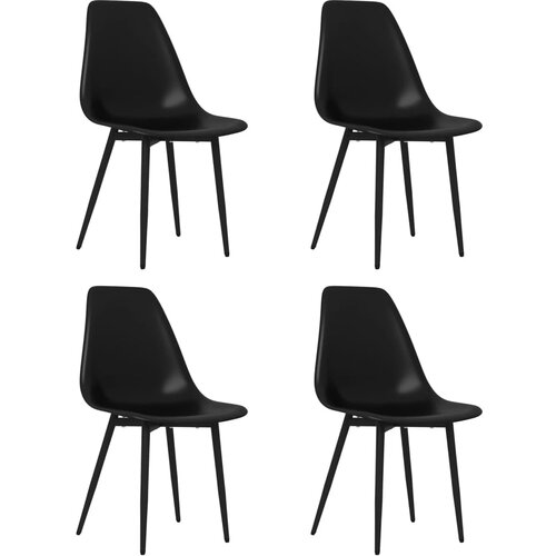 Maison Chic Jedilni stoli - Vzorci stoli 4 kosi črne barve PP A690, (22032060) Cene