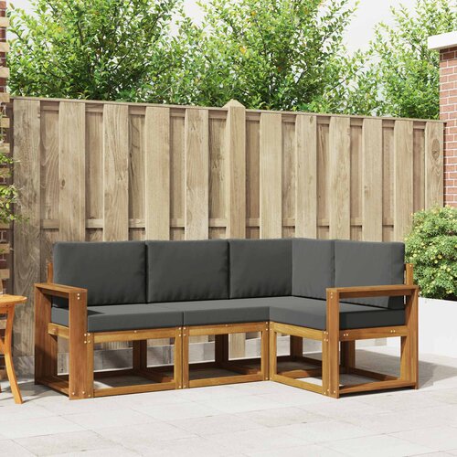  Set vanjskih sofa 4 kom. Prirodna i antracit Smeđa 191,5 x 132,5 x 73 cm Cene