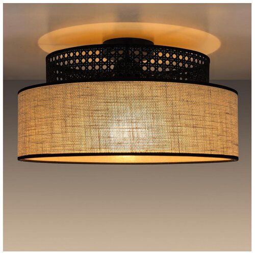  plafonsko svetlo boho 1xE27/60W/230V prečnik 40 cm crna/ratan Cene