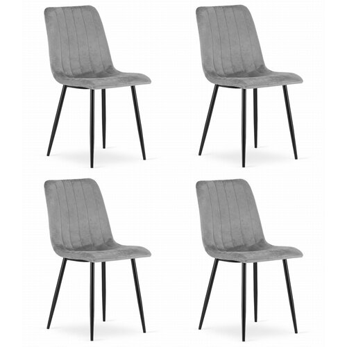 Brandless Stol LAVA - temno siv žamet x 4, (22030508) Cene