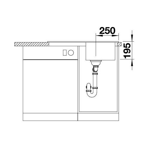 Blanco tolon 45S 780x500/195 mm &amp;ndash; kristalno bela Slike