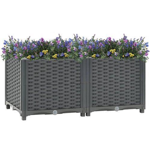 vidaXL Visoka greda 80x40x38 cm polipropilen Cene