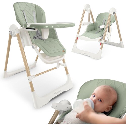 Nukido Elite 3-in-1 Green Highchair for Infants and Toddlers, (21740230) Cene