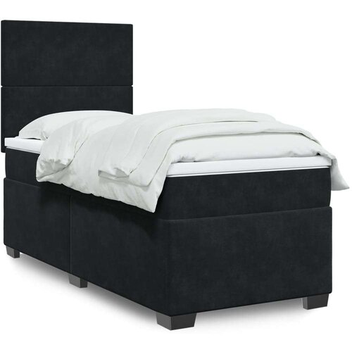 Box spring krevet s madracem crni 90x190 cm baršunasti Cijene