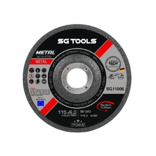 SG Tools SG11006 brusna ploča ispupčena 115 x 6.0mm Metal Premium A 24 RBF ( SG11006 ) Cene