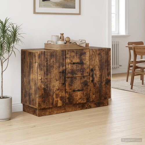  Kreveta Dimljeni hrast 89 x 34,5 x 57 cm Konstruirano drvo Slike