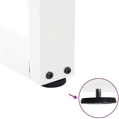  Noge blagovaonskog stola V-oblika 2 kom bijele 80x(72-73 3) cm Slike
