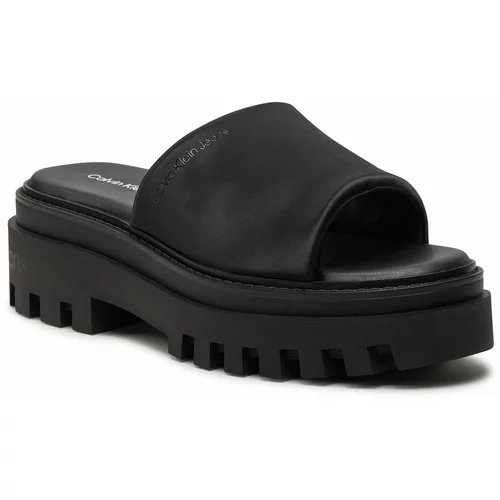Calvin Klein Jeans Natikači Toothy Combat Sandal In Dc YW0YW01339 Triple Black BEH