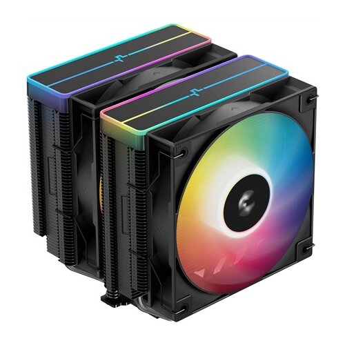 DeepCool hladilnik za procesor AG620 BK ARGB V2, 2x120 mm, ARGB, črna Slike