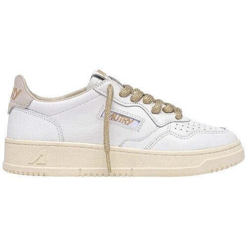 Autry Modne superge Medalist Low W - White/Gold Lurex Bela Slike