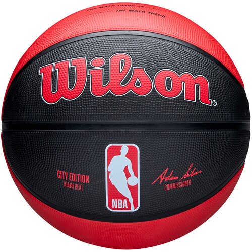 Wilson košarkaška lopta 2024 NBA Team City Edition Mia Heat 7 , Crveno - crna Slike