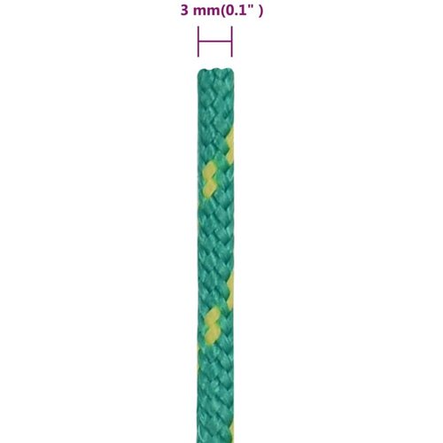  Brodski konop zeleni 3 mm 100 m od polipropilena Slike