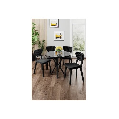 Hanah home trpezarijski set, 5 dijelova, crni Cijene