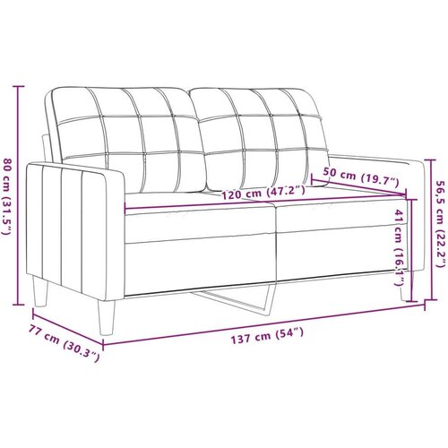 VidaXL 2-dijelni set sofa s jastucima plavi bar&amp;scaron;unasti Slike