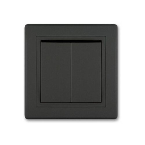 Aling Conel sklopka serijska 10A 250V~, crna soft B/M Slike