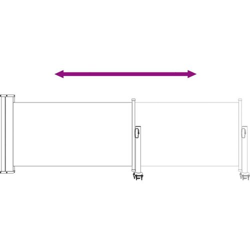  Bočna tendu 100% poliester željezo čelik - Sivosmeđa 100 x 300 cm Slike