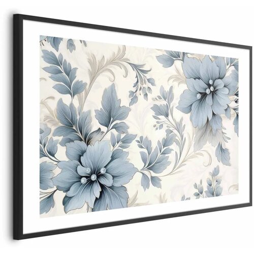  Plakat Turquoise Ornamental Retro Flowers 42x29.7 Cene
