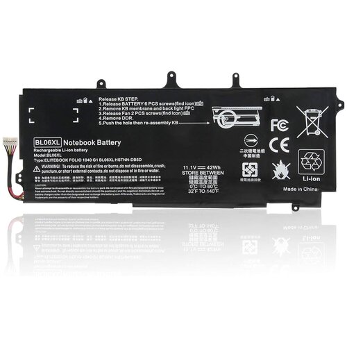  Baterija za HP EliteBook Folio 1040 G1/G2 (BL06XL) 11V 3600mAh 49Wh Polymer Cijene